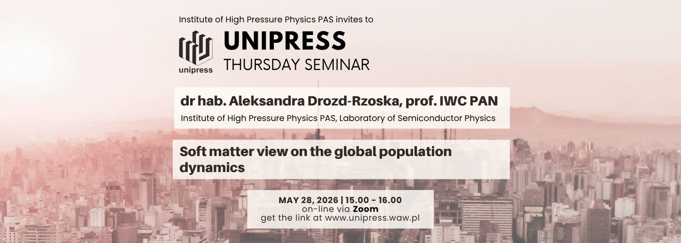 Seminarium Instytutowe 28.05.2026 - dr hab. Aleksandra Drozd-Rzoska