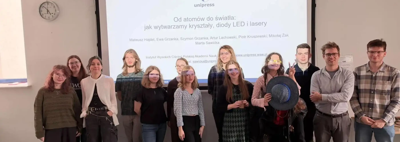 Koło Naukowe ProbUWka z wizytą w Instytucie Wysokich Ciśnień PAN