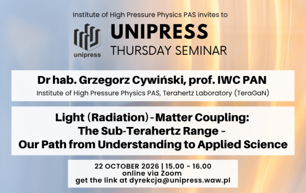 Seminarium Instytutowe - 22 października 2026 - dr hab. Grzegorz Cywiński, prof. IWC PAN